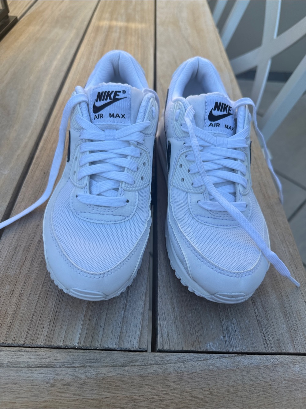 Nike White Air Max 90 Sneakers - Picture 2 of 3